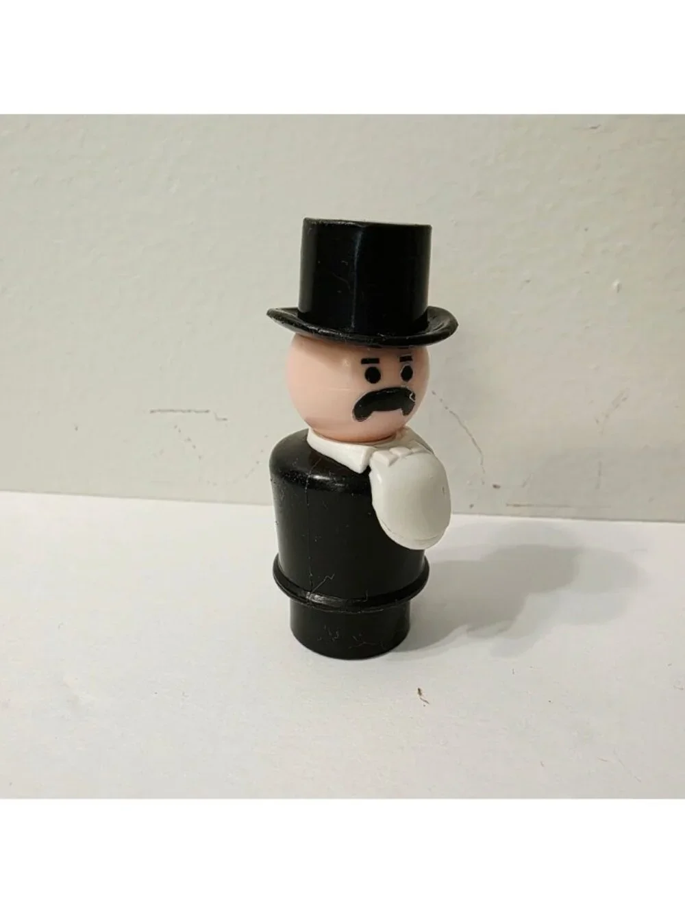 Vtg Fisher-Price 70's Little People Circus Ringmaster Black Tuxedo